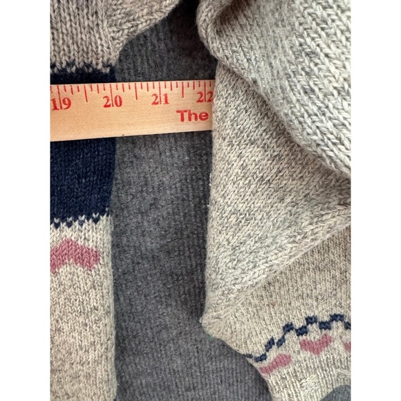 Vintage Woolrich Woman Wool Blend Sheep Bunny Novelty Knit Sweater Gray Large - Picture 5 of 6